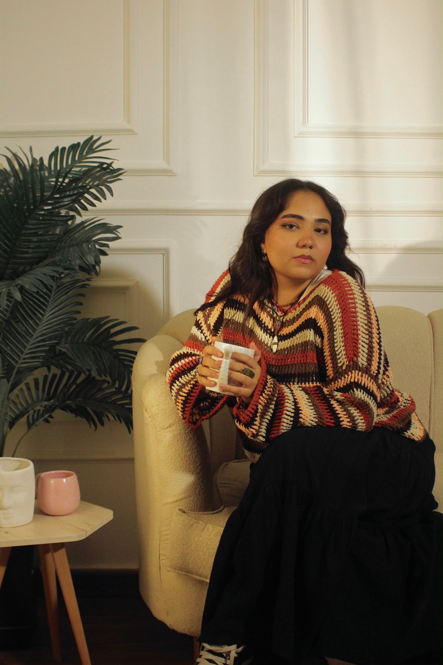 October Rust Havan & Brown Sweater