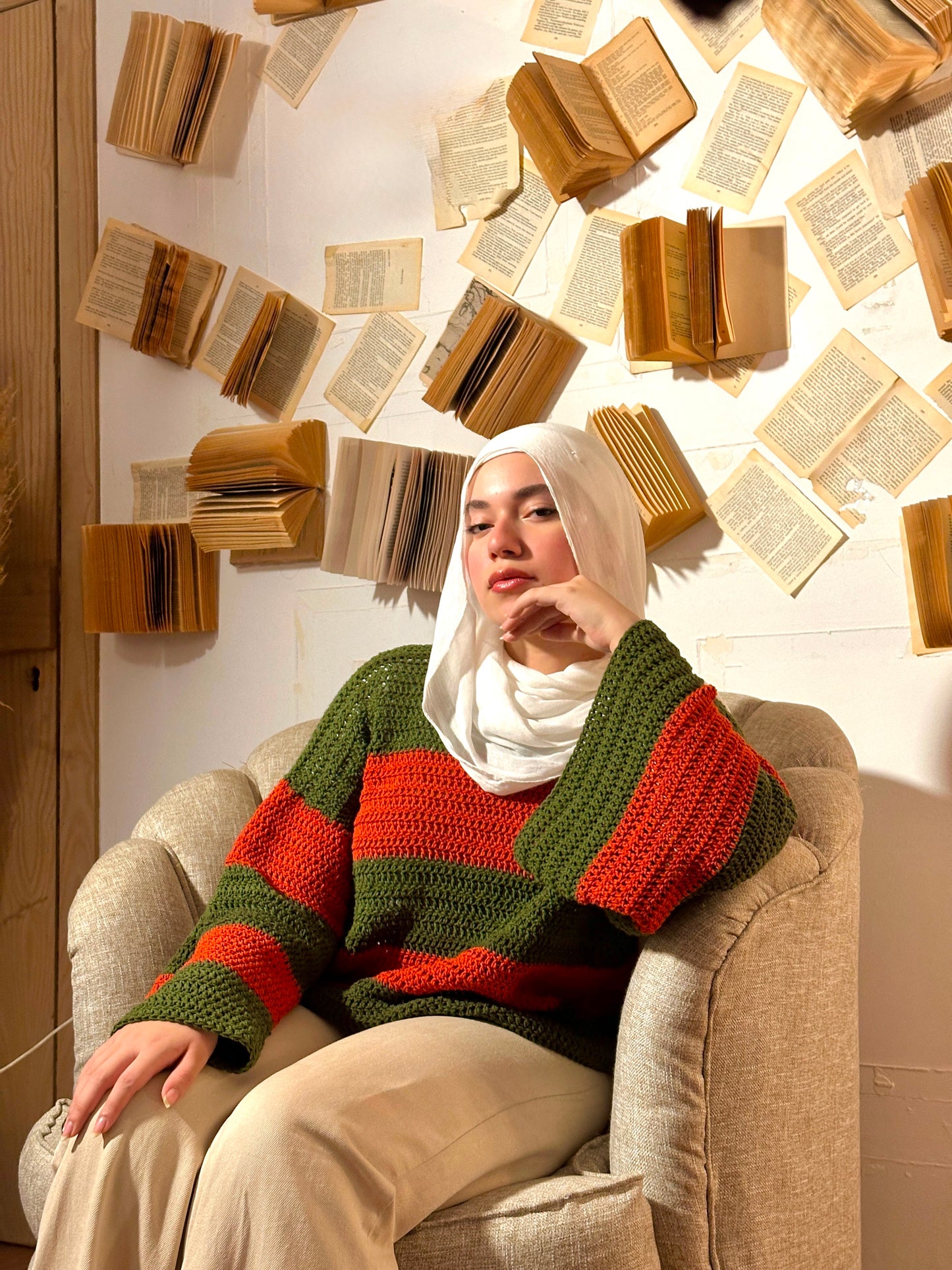 Chasing Autumn Havan & Green Sweater